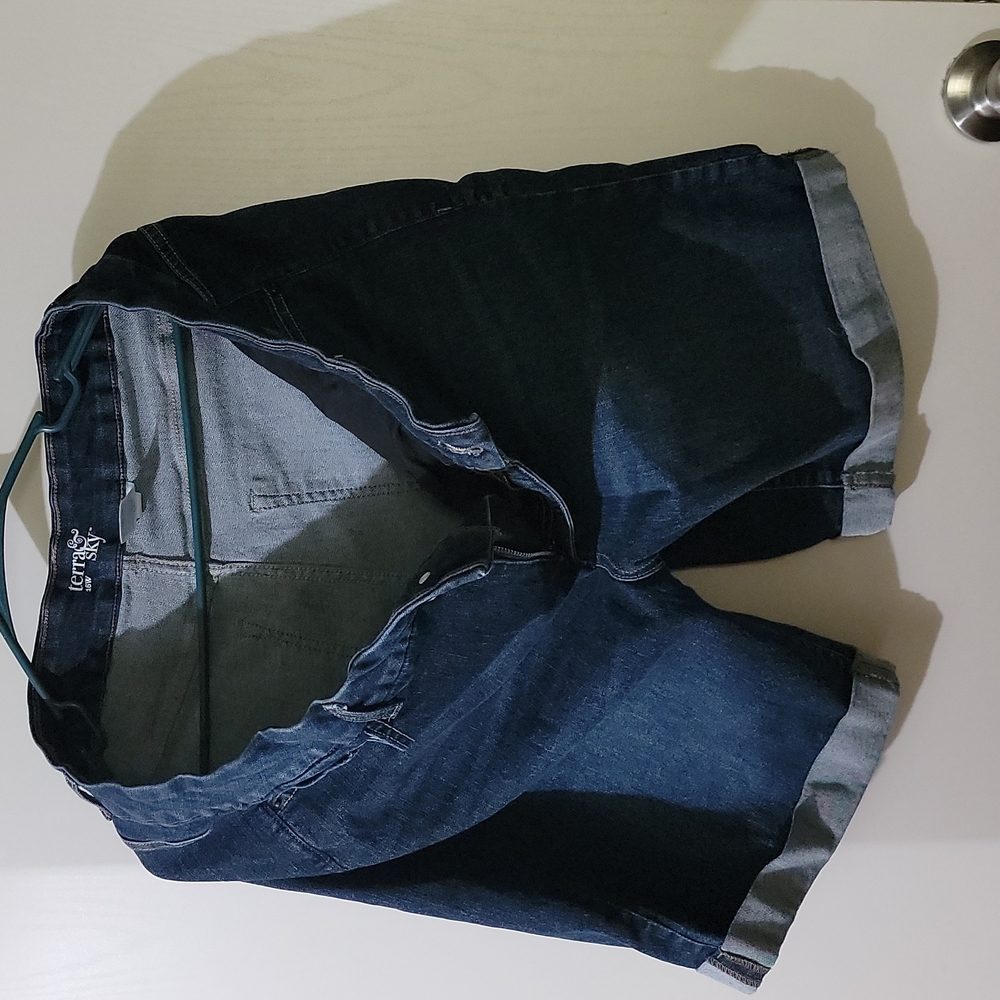 Above the knee denim shorts